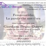 POVERA SANTA POVERO ASSASSINO:                     una conversazione con Giordano Bruno Guerri