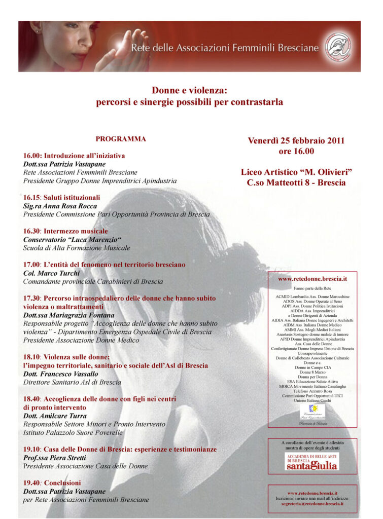Donne e violenza: percorsi e sinergie possibili per contrastarla