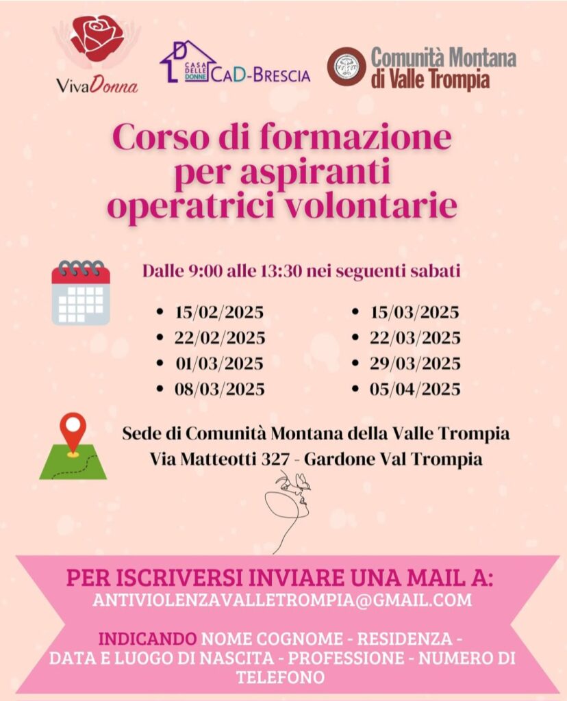 CORSO PER OPERATRICI VOLONTARIE - EDIZIONE 2025