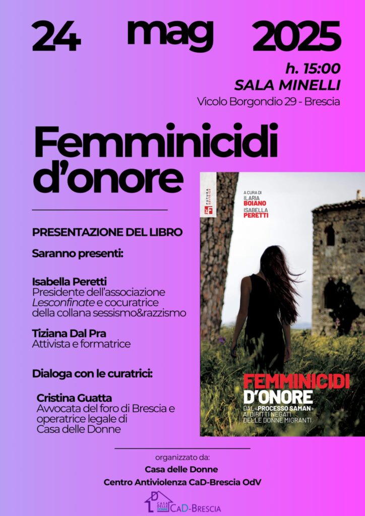 FEMMINICIDI D'ONORE - presentazione del libro